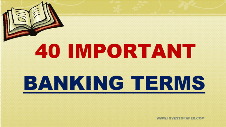 BANKING TERMS
